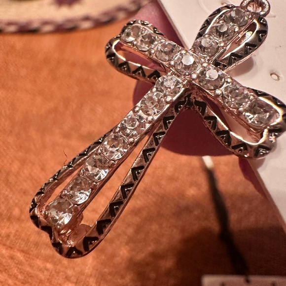 Anju handcrafted string bracelet with metal medallion “Imagine” , Cross … - Picture 4 of 9